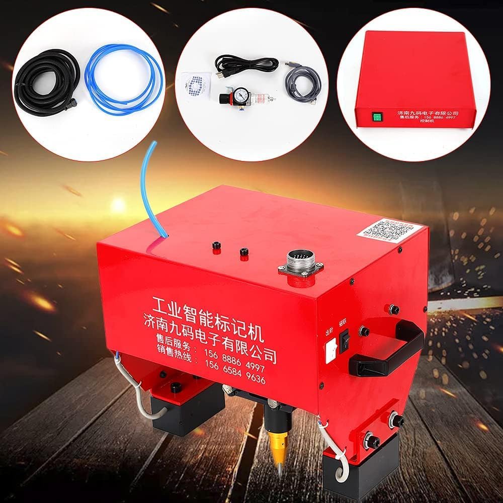 Pneumatic Dot Peen Marking Machine,Portable Marking Machine Metal Pneumatic,Electric Dot Peen Engraving Marking Machine for Make Letters Serial Numbers VIN Codes Number
