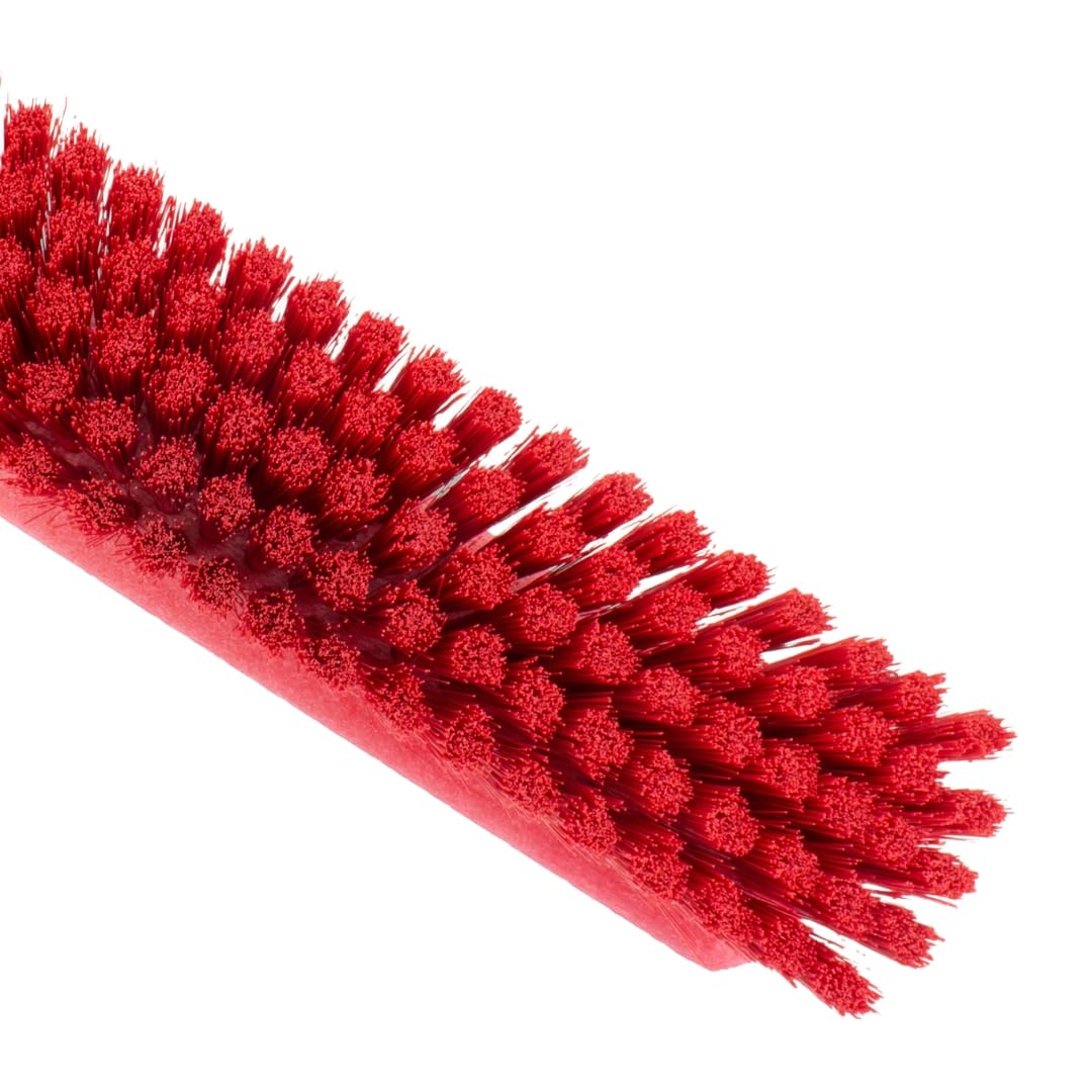 SPARTA Handheld Soft Counter Brush 8 Inch Bristle Span, Multi-Use Dust Brush with 5 Inch Handle for Tables, Countertops, and Delicate Surfaces, Polyester, Red