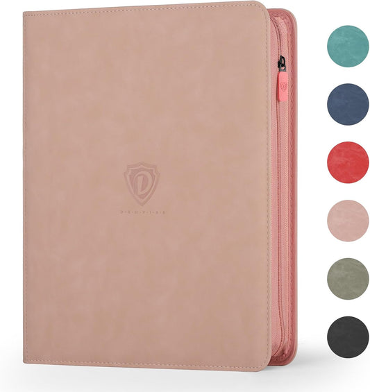 9 Pocket Card Binder,360 Pockets Trading Card Binder,Double Sided Pocket Collection Binder,Card Folder for MTG,TCG,Game Cards,Sport Cards,Pink