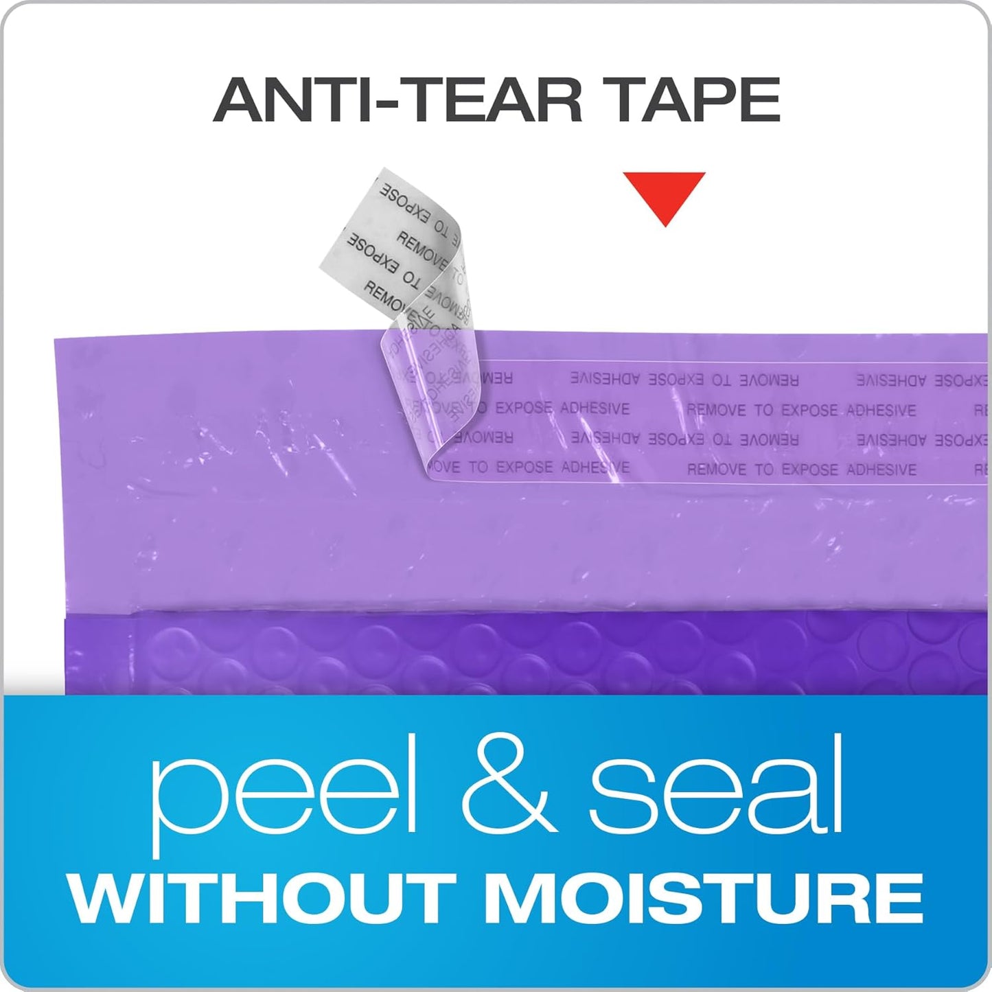 Quality Park Bubble Mailers, 8.25" x 11", Purple Poly Mailers, Padded Envelopes, Shipping Bags, Water Resistant, Self Seal, 25 Per Box (QUA85905)