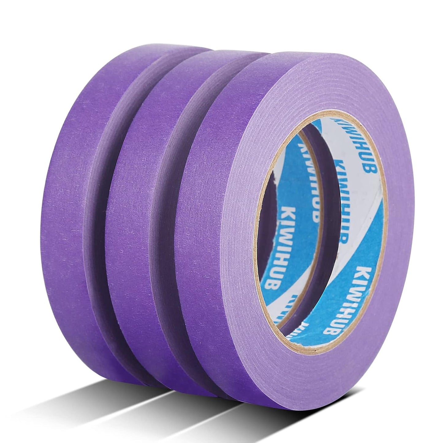 Purple Painters Tape,0.7" x 60 Yards x 3 Rolls (180 Yards Total) - Medium Adhesive Masking Tape for Painting,Labeling,DIY Crafting,Decoration and School Projects