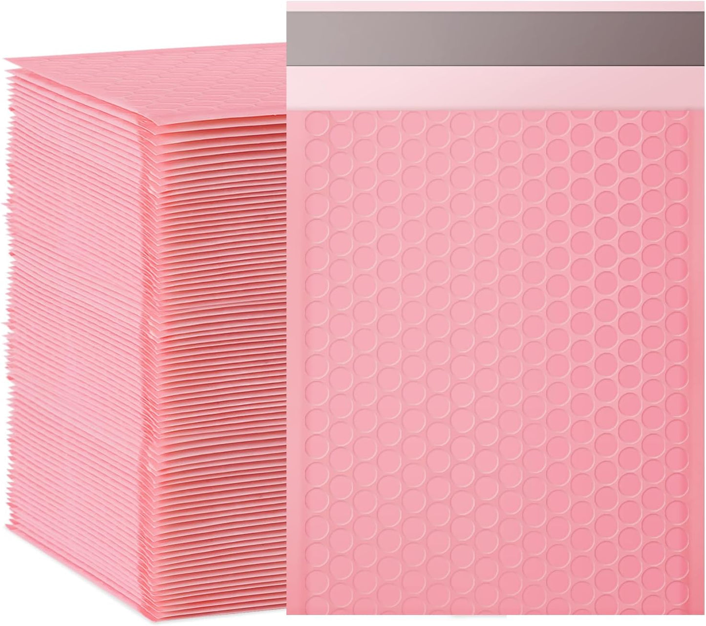 Bubble Mailers, 6x9 Inch Padded Bubble Mailers Pack of 100 Bubble Envelopes Opaque Self Seal Adhesive Waterproof Bags for Shipping and Packaging (Pink, 6x9-100Pc)