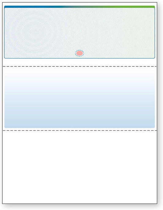 DocuGard Blue/Green Galaxy Premier Prismatic Top High Security Check Paper - QuickBooks & Laser/Inkjet Printer Compatible - 13 Security Features - 500 Blank Business Checks (04563)