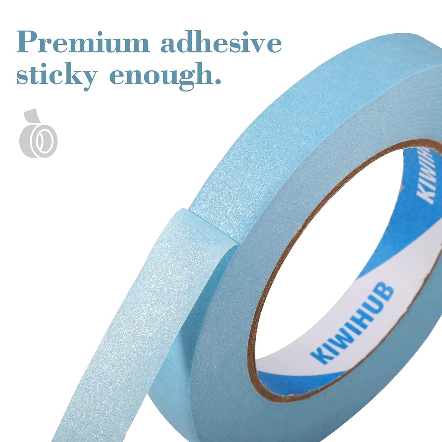 Light Blue Painters Tape,1 inch x 60 Yards - Medium Adhesive Masking Tape for Painting,Labeling,DIY Crafting,Decoration and School Projects