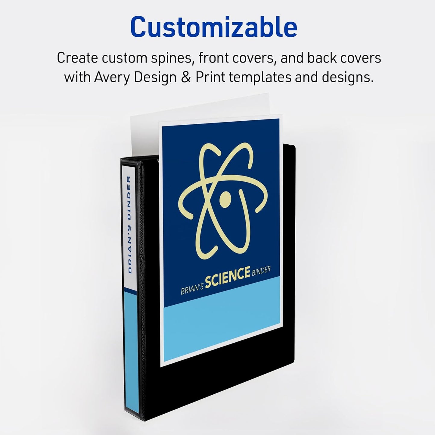 Avery Heavy-Duty View 3 Ring Binders, 1 Inch One Touch Slant Rings, 250-Sheet Capacity, Assorted Bright Colors, 4-Pack (79630) – for School, Office, Teachers, Classrooms & Home Organization