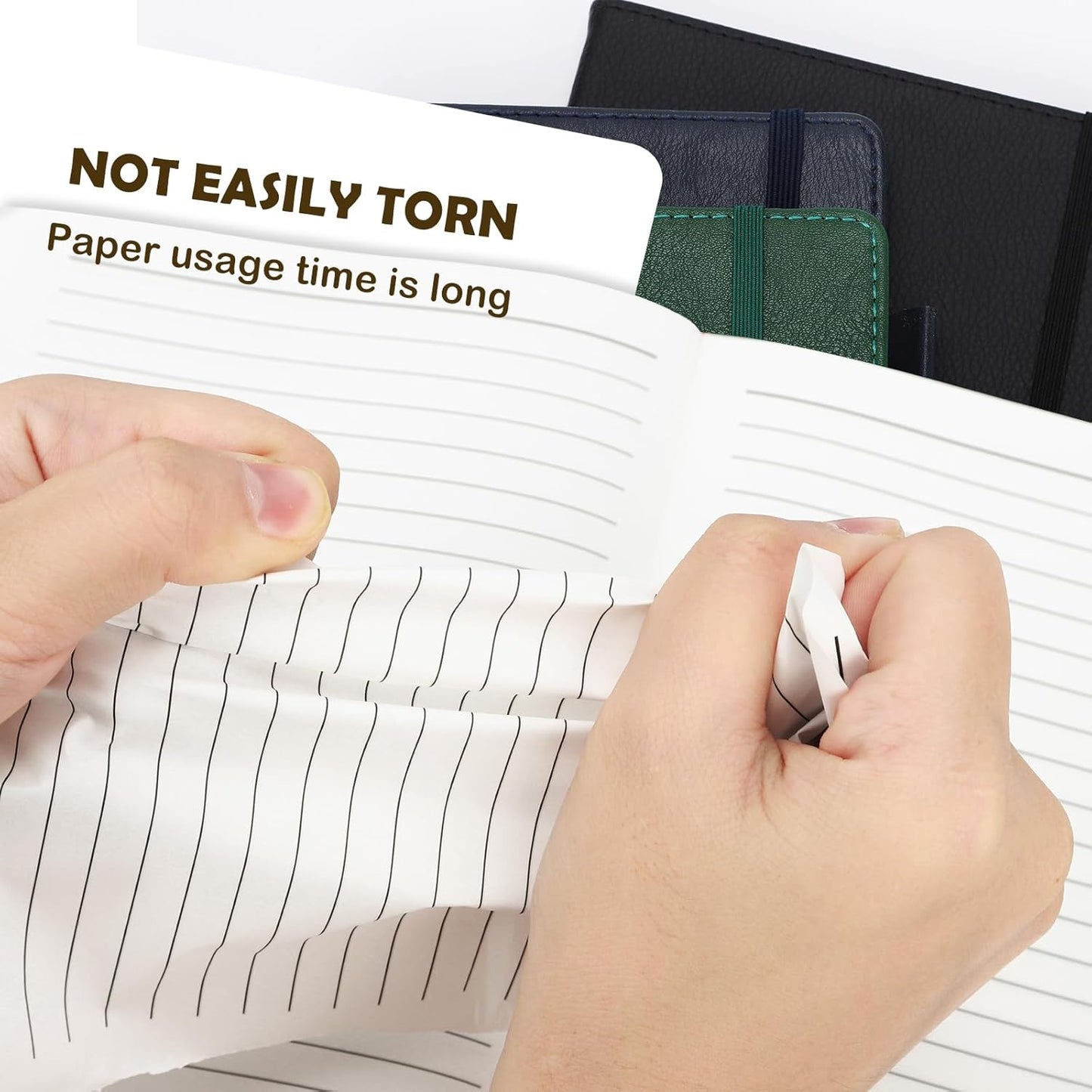 Stone Paper Notebook for Women Men, Waterproof Notebook Hardcover Executive Journal, Ruled Notebooks for Writing, Business, Work ＆ School, 160 Pages Notebook with Gift Box (B5 Pink)