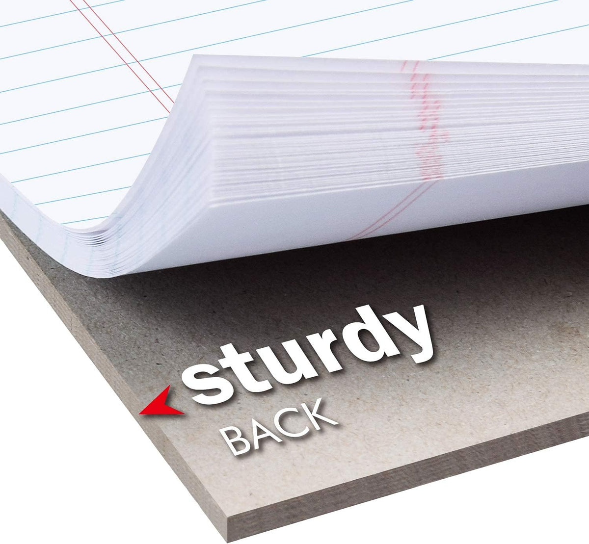KAISA Thick Legal Pad Premium Writing Pads With Thick Chipboard Back Support, Wide Ruled 8.5x11 inch 20lb Recycled Paper Legal Pads, 50sheets/Pad,12pad, KSU-6917