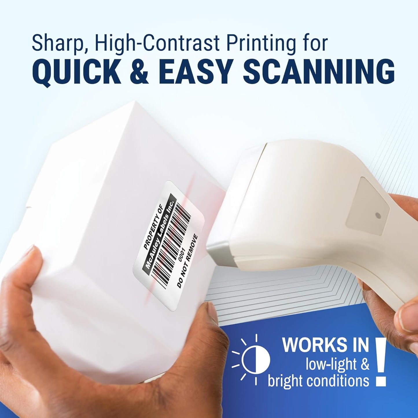 McAuley Labels Custom Asset Tags for Equipment - Numbered, Permanent - Heavy Duty Metalized Polyester, Stronger Adhesive - ID Label - 2x1 Inches