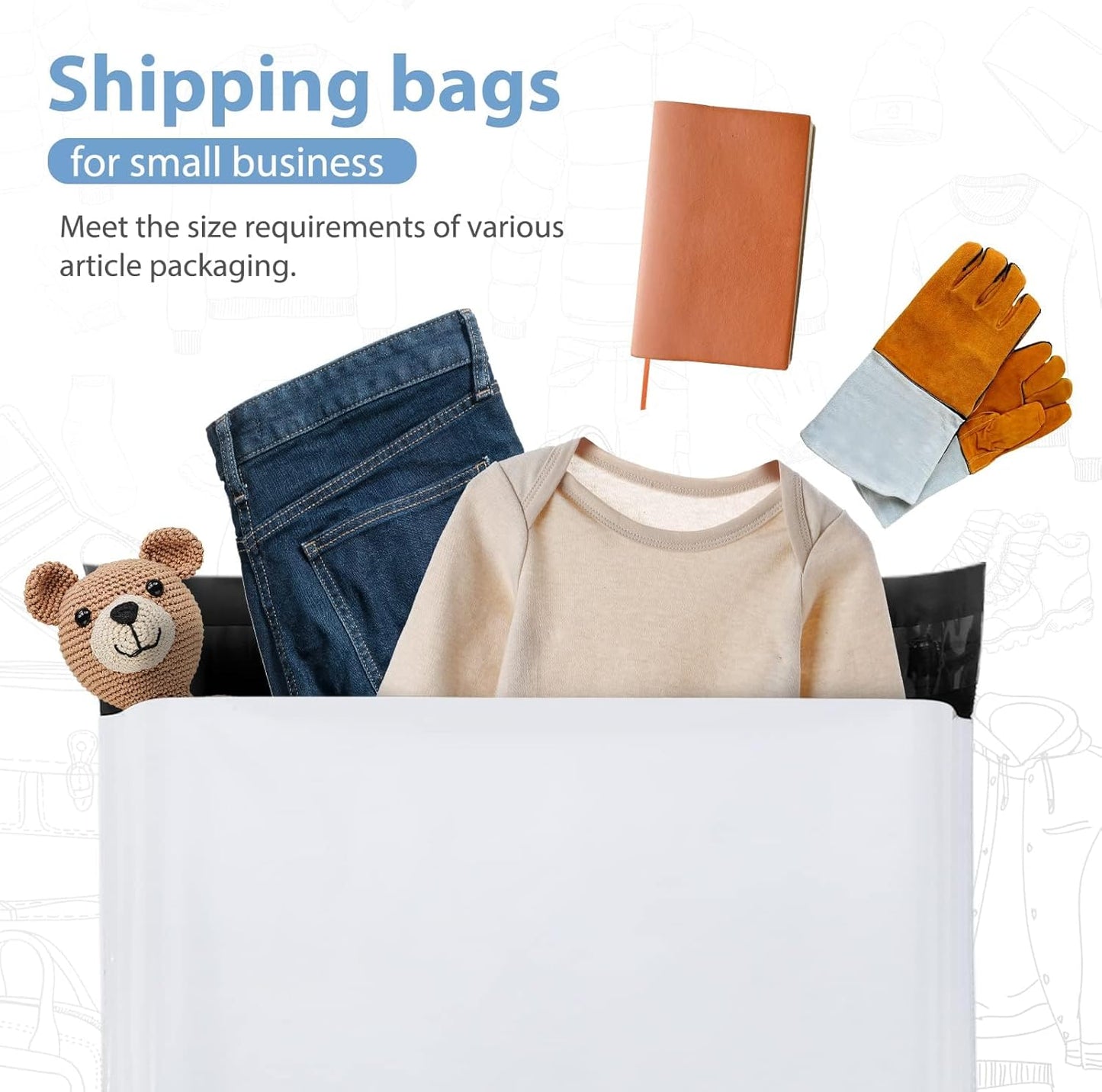 Metronic 6x9 Poly Mailer Envelopes 100 Pack Shipping Bags with Self Adhesive, Waterproof and Tear-Proof Postal Bags in White