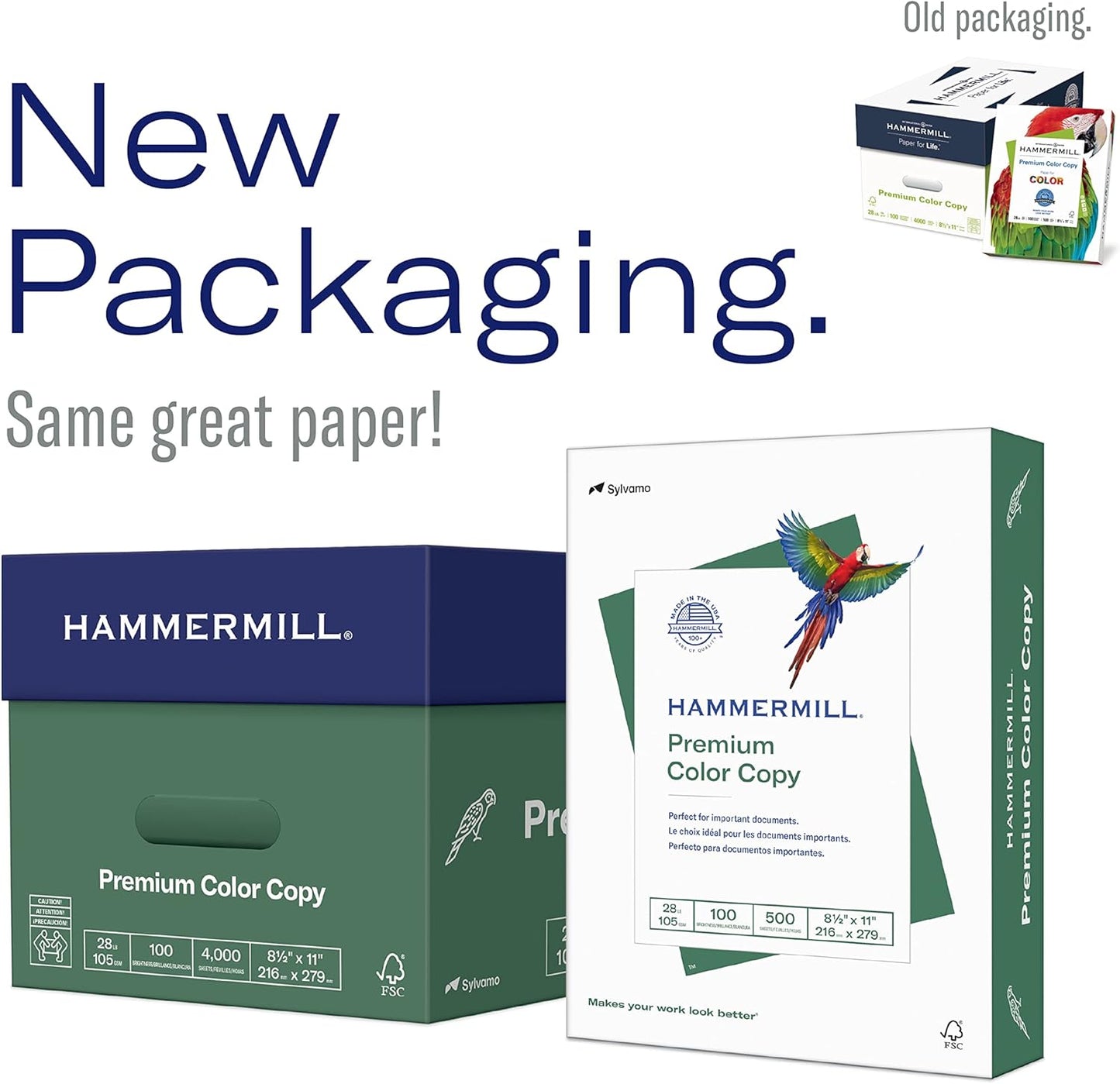Hammermill Printer Paper, Premium Color 32 lb Copy Paper, 19 x 13 - 1 Ream (500 Sheets) - 100 Bright, Made in the USA, 106128R