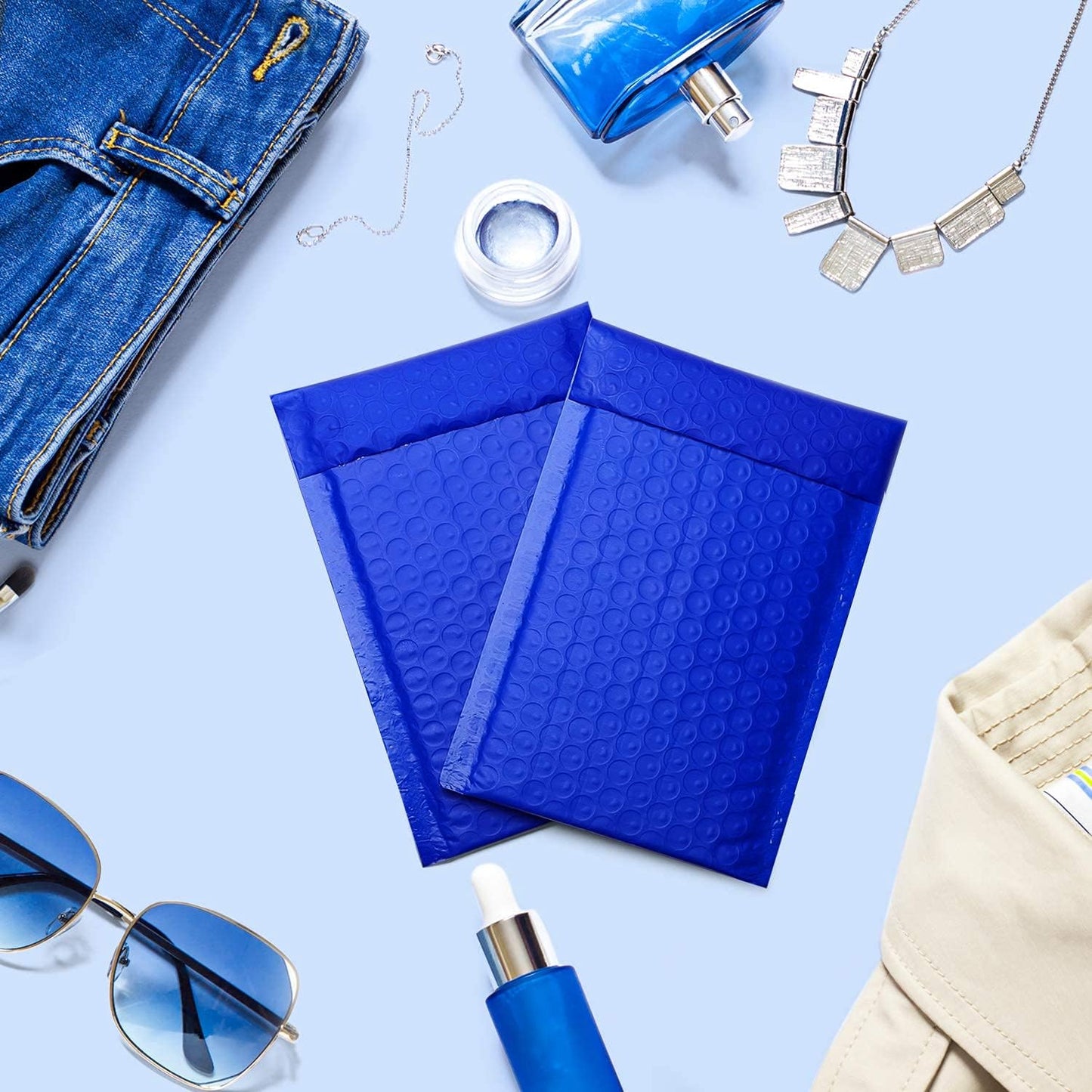 Metronic 800PC Bubble Mailers 4x8 Bulk Small Bubble Mailer Self-Seal, Mailing Envelopes, Padded Envelopes, Packaging for Small Business, Jewelry, Father's Day Gift, Royal Blue
