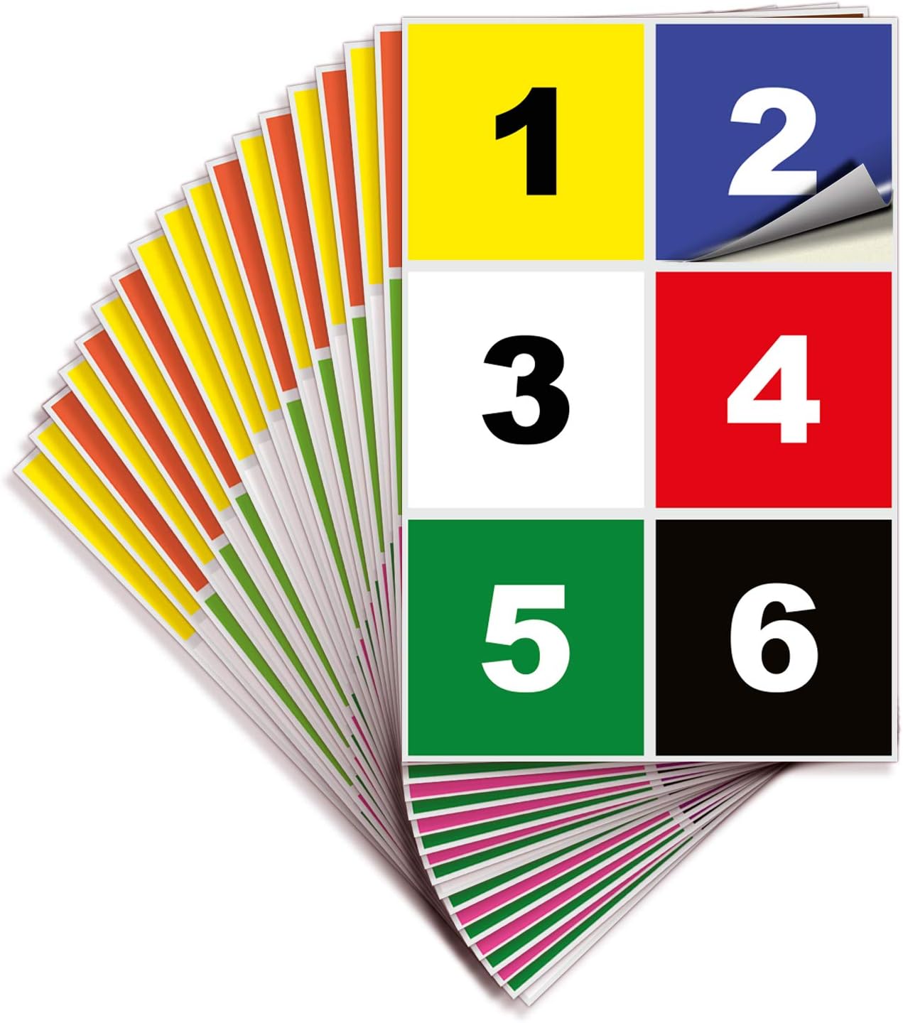 iSYFIX Multicolor Consecutive Number Stickers – 1 to 100, 4-inch, 1 Set – Vinyl Self Adhesive Premium Decal, Ideal for Inventory, Storage, Organizing, Boxes, Toolbox, Lockers & More, Indoor/Outdoor