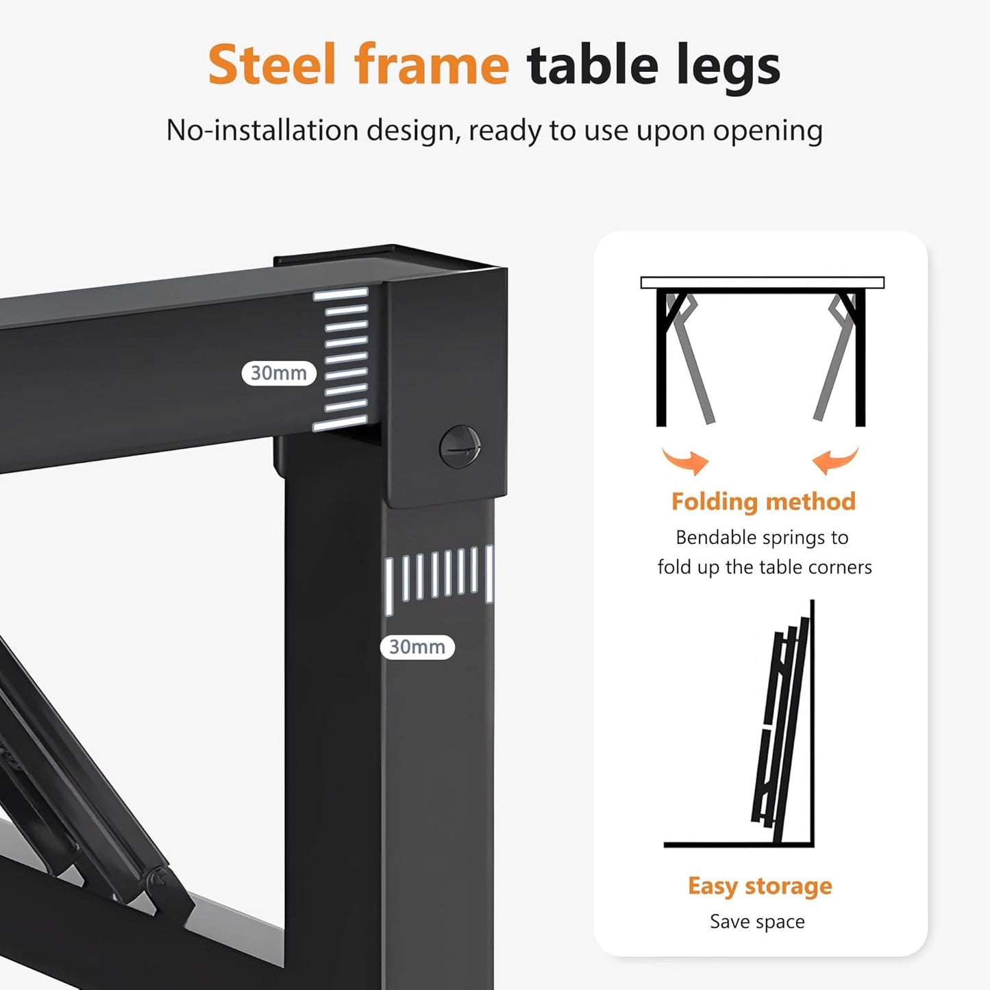 DlandHome 47 inches Folding Table Computer Desk Portable ActivityTable Conference Table Home Office Desk, Fully Assembled Teak DND-ND5-120TB1