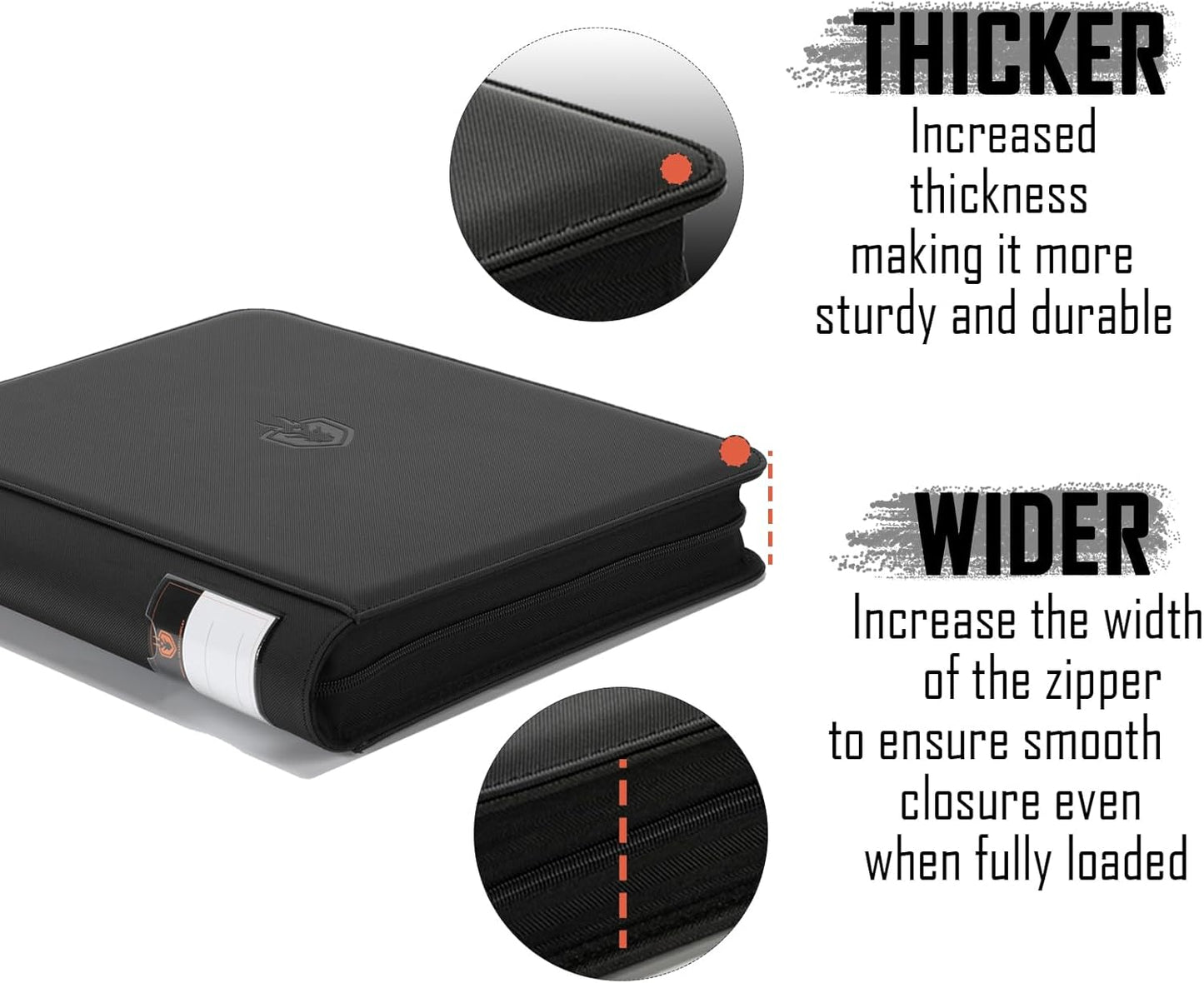 Premium-SV 1024 Pockets Card Binder,Label Design,16 Pocket Trading Card Zipper Binder, Ringless Side Loading Trading Card Album, Folder for TCG,MTG,Sports other Cards -Yellow