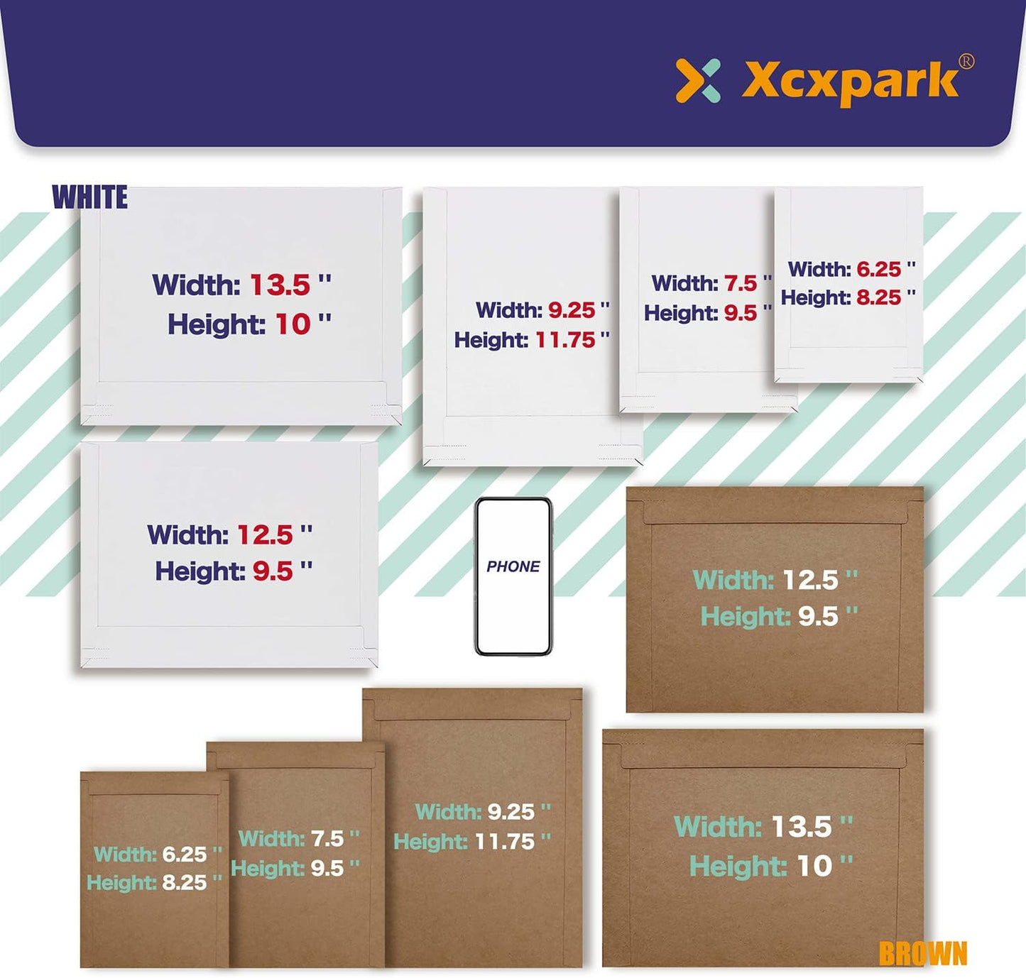 25 Pack Brown Kraft Rigid Mailers, 9.5x12.5 inches Self Seal Photo Document Mailers Premium Cardboard Keep Flat Envelopes for Photos, Pictures, Papers, Files, CD