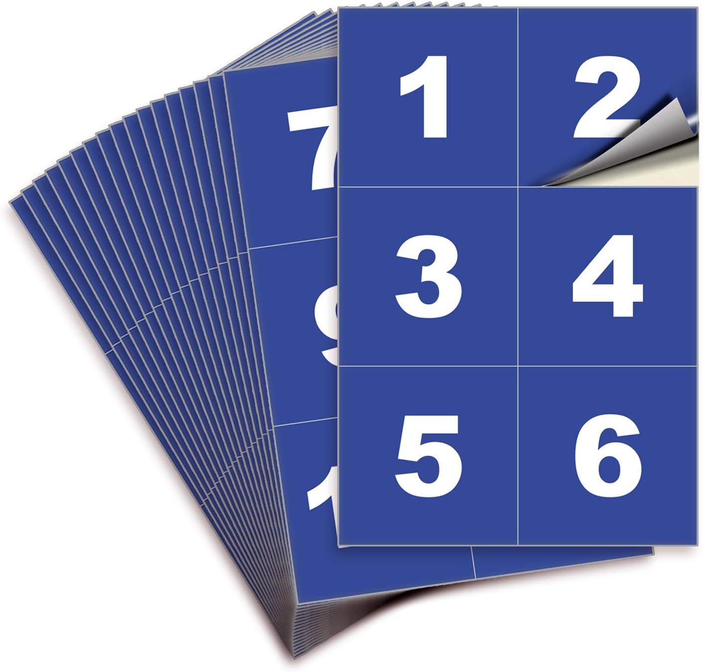 iSYFIX Blue Consecutive Number Stickers – 1 to 100, 4-inch, 1 Set – Vinyl Self Adhesive Premium Decal, Ideal for Inventory, Storage, Organizing, Boxes, Bins, Toolbox, Lockers & More, Indoor/Outdoor