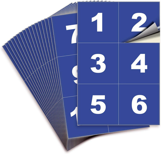 iSYFIX Blue Consecutive Number Stickers – 1 to 100, 3-inch, 1 Set – Vinyl Self Adhesive Premium Decal, Ideal for Inventory, Storage, Organizing, Boxes, Bins, Toolbox, Lockers & More, Indoor/Outdoor