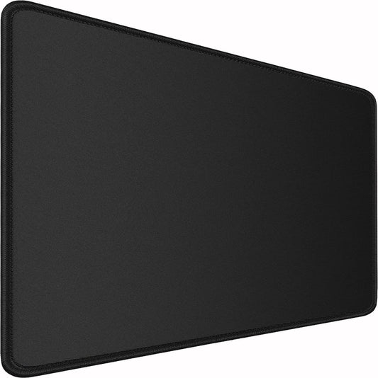 Large Extended Gaming Mouse Pad, Water Resist Non-Slip Mousepad Rubber Base Long Desk Mouse Pad with Stitched Edges, Computer Keyboard Mouse Mat for Gaming, Office & Home, 31.5 x 11.7 in, Black