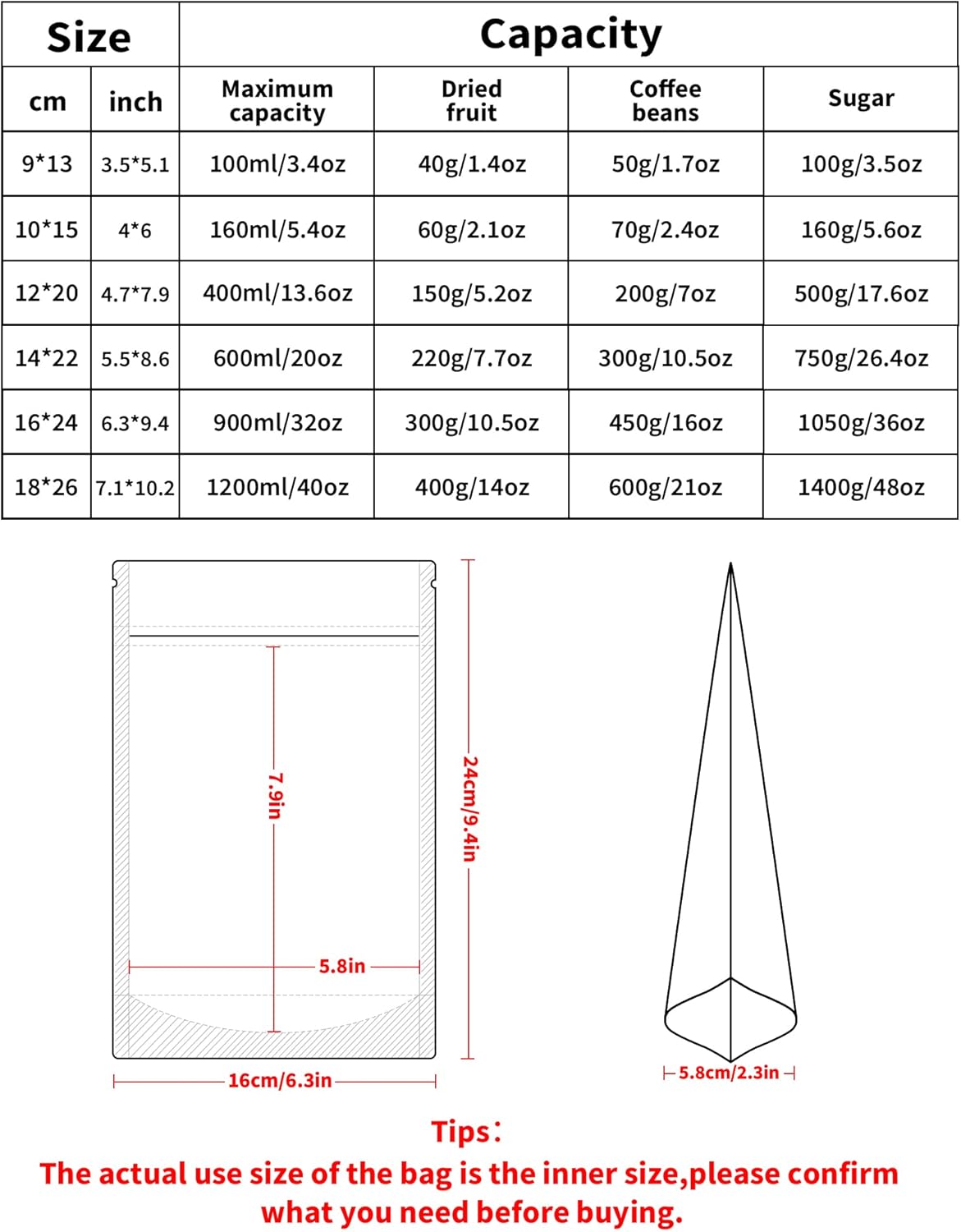 100 Pack Resealable Stand Up Bags,6.3" x 9.4" Smell Proof Pouch Sealable Foil Pouch Bags for Packaging (Gold)