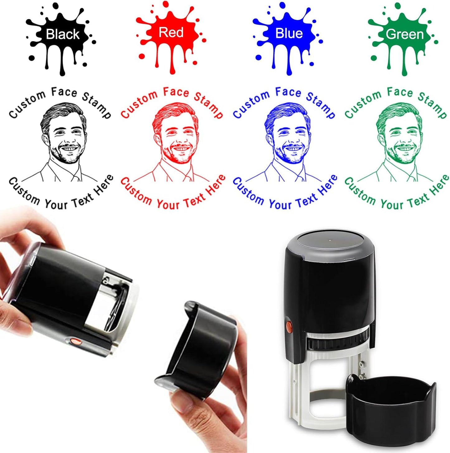 Self Inking Custom Address Stamp Personalized Stamps for Business Customized Rubber Stamps Teacher Stamper, Rubber Stamp with Text