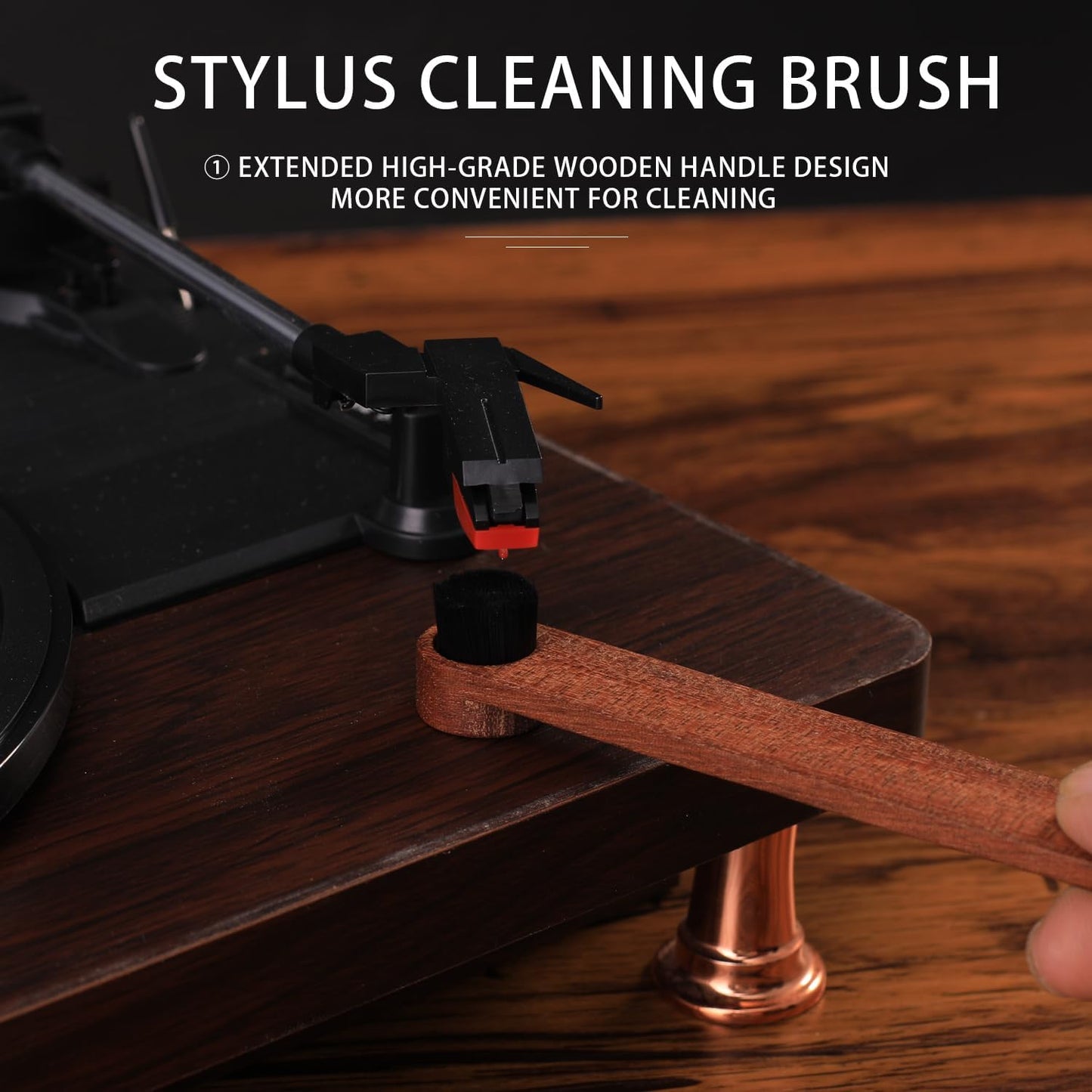 MOPIANO Record Stylus Cleaning Kit | Includes Turntable Cartridge Stylus Cleaner Gel,Anti-Static Stylus Cleaner Brush for Record Player Needles | Vinyl Record Cleaning Kit Accessories