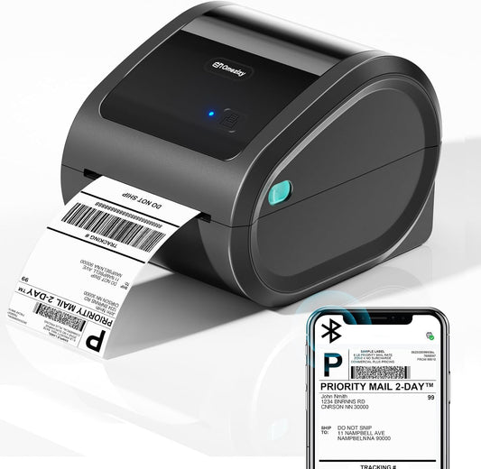 Bluetooth Thermal Label Printer 4x6 - D520BT Thermal Shipping Label Printer for Small Business, Wireless Label Printer with Built-in Label Holder, Compatible with USPS, Shopify