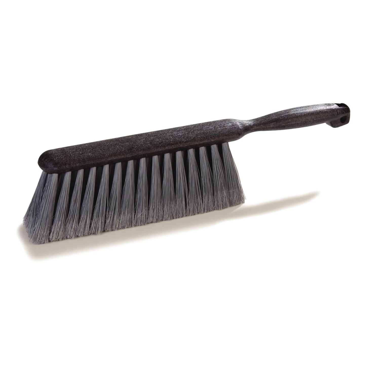 SPARTA Flo-Pac Counter Brush, Bench Brush, Dustpan Brush with Flagged Bristles for Counters, Floors, And Fireplace, 8 Inches, Gray