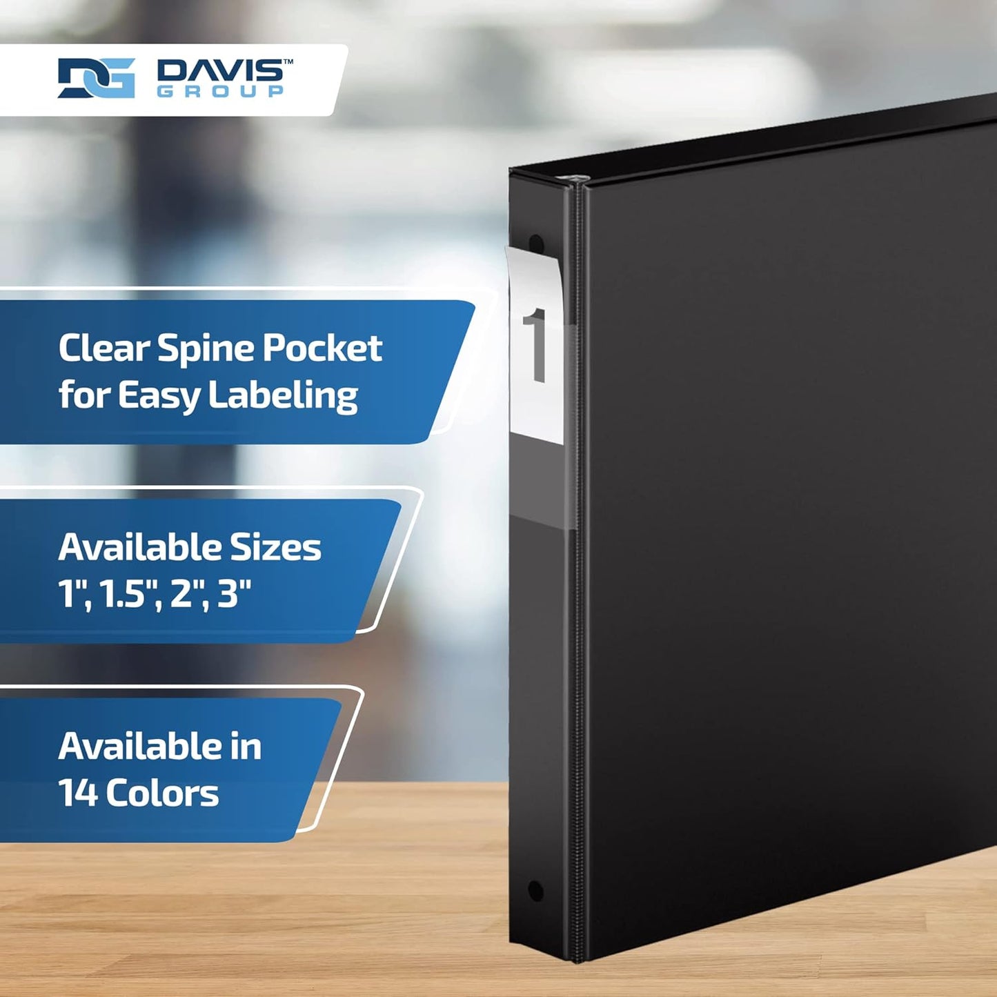 Premium Economy 6-Pack 3-Ring Binders for School or Office, Round-Ring Binders, 1 Inch, Black