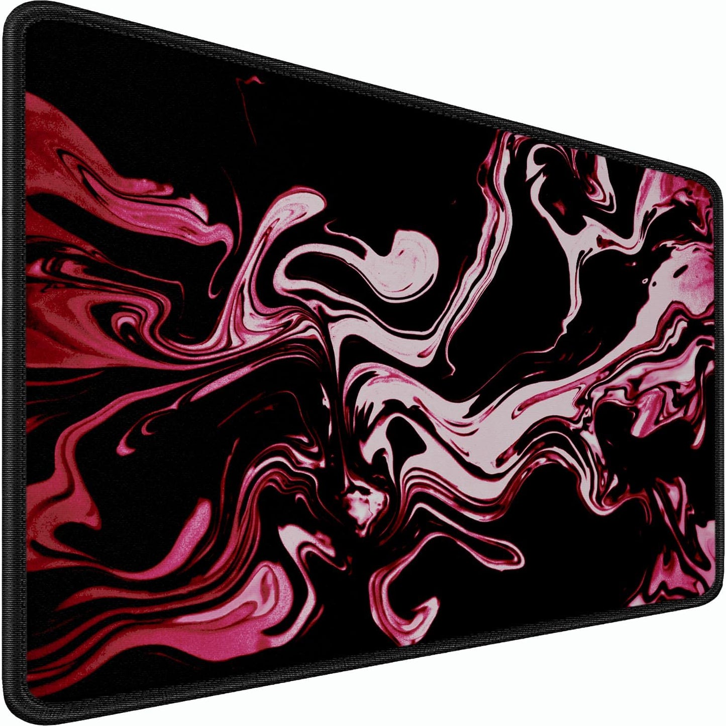 Gaming Mouse Pad, 31.5x15.7 inch Large Extended Computer Keyboard Mouse Mat, Water Resist Non-Slip Mousepad Rubber Base Long XXL Desk Mouse Pad for Gaming, Office & Home, Marble Red
