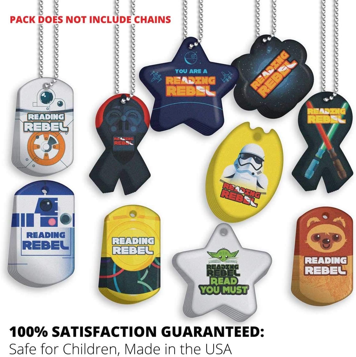Reading Rebel Brag Tag Value Pack: Wearable Incentives Young Readers 500 Tags (50 Tags for Each Design)