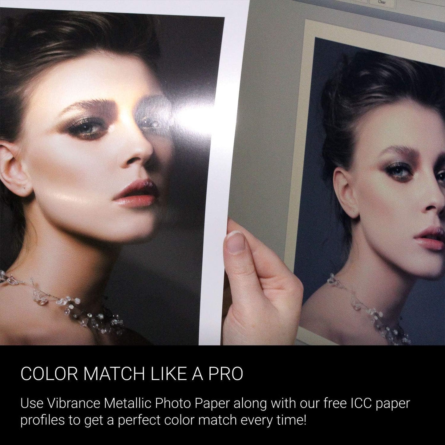 Vibrance Metallic Photo Printer Paper 10 mil 255 gsm Premium Photo Paper Roll 3in Core 44 inches x 100 feet Works with Most Inkjet Printers Including Professional Makes and Models Like Epson Canon HP