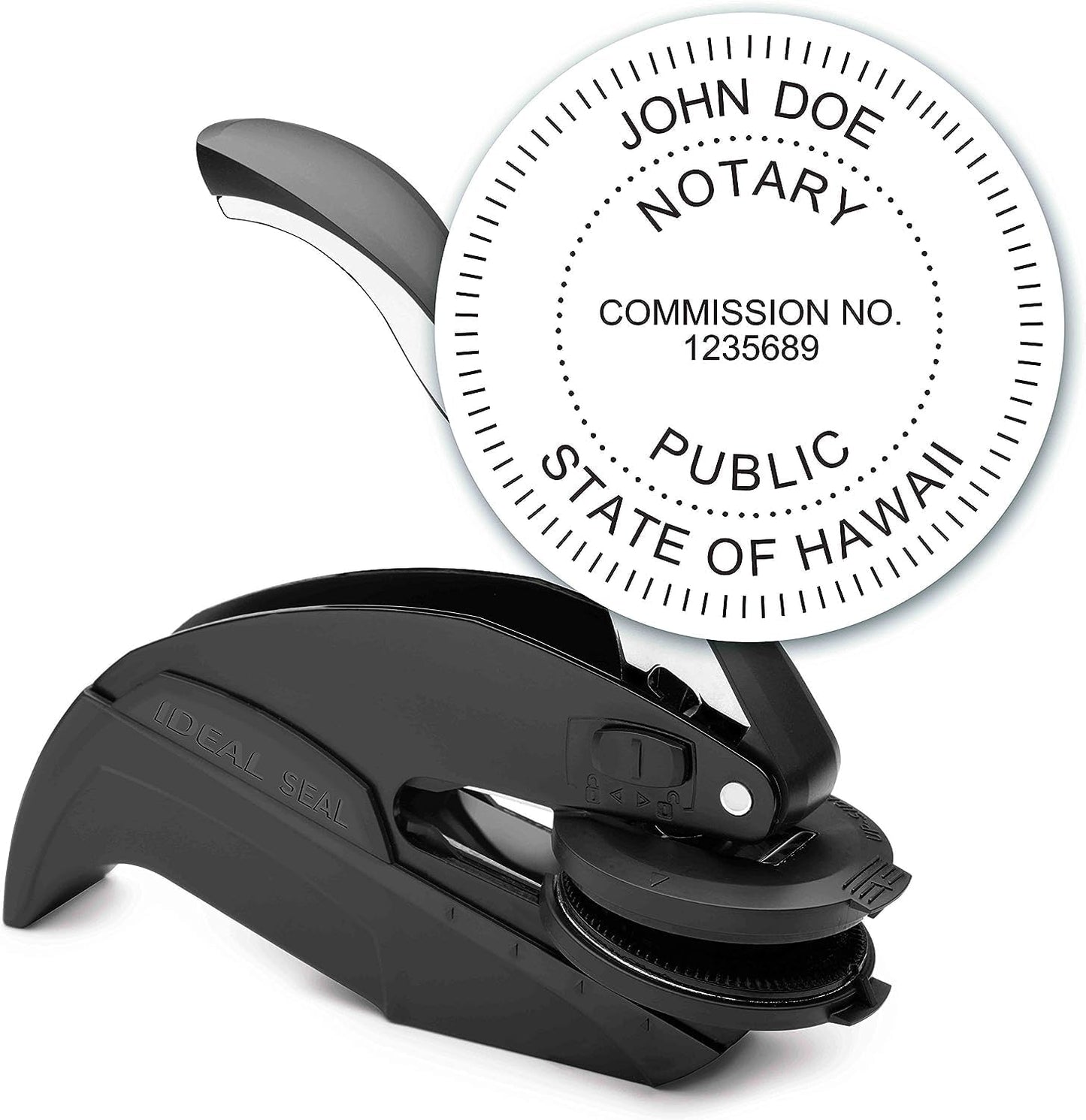 MaxMark Notary Seal Round Embosser for Hawaii State - Includes Gold Burst Seal Labels (50 Count)