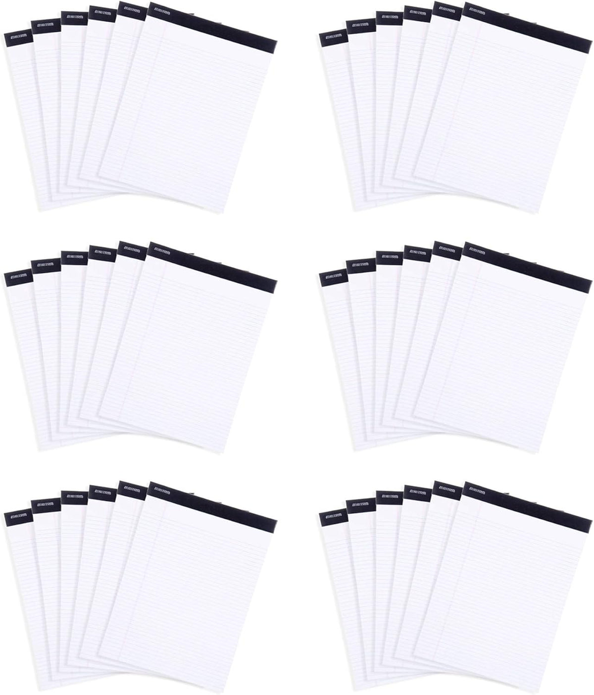 Mintra Office Legal Pads, ((xBasic, 5in x 8in, Narrow (White), 36pk (6-6pks))