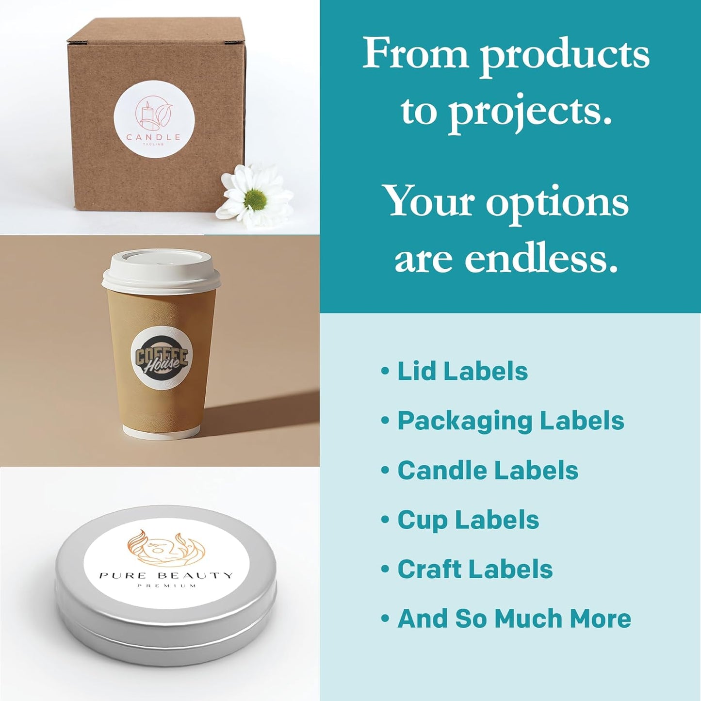 Premium Label Supply White Sticker Round Labels – 2" Circle – Laser/Inkjet Compatible – (20 per Sheet), 25 Sheets – 500 Total Adhesive Labels