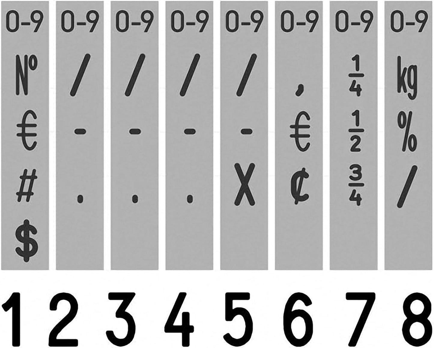 Rubber Stamp Creation Heavy Duty Numberer, 8 Digit Self-Inking Numbering Stamp 5mm Character Height Blue