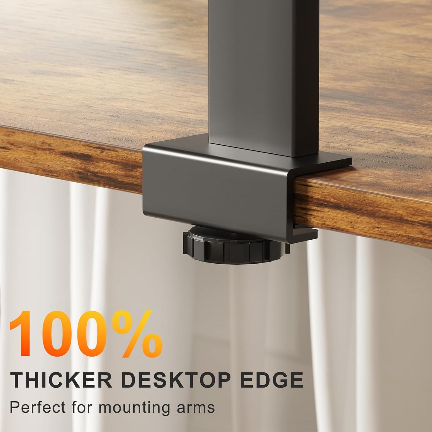 55x28 Inches Whole Piece Electric Standing Desk, Seamless One Piece Height Adjustable Sit to Stand up Desk for Home Office, Ergonomic Computer Workstation, Rustic Brown