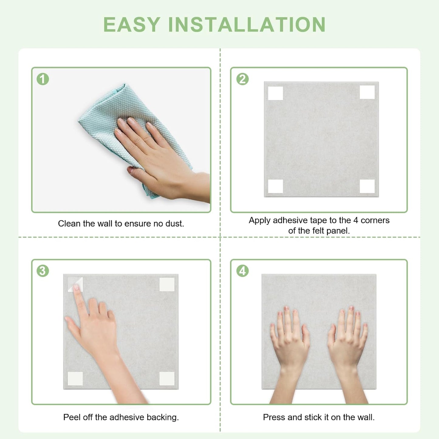 Large Cork Board for Wall 6 Pack, Bulletin Board 36" X 24", Felt Board Wall Tiles with 72 Damage-Free Removable Pads & Push Pins, Alternative Pin Board Cork Board for Office Home, Camel