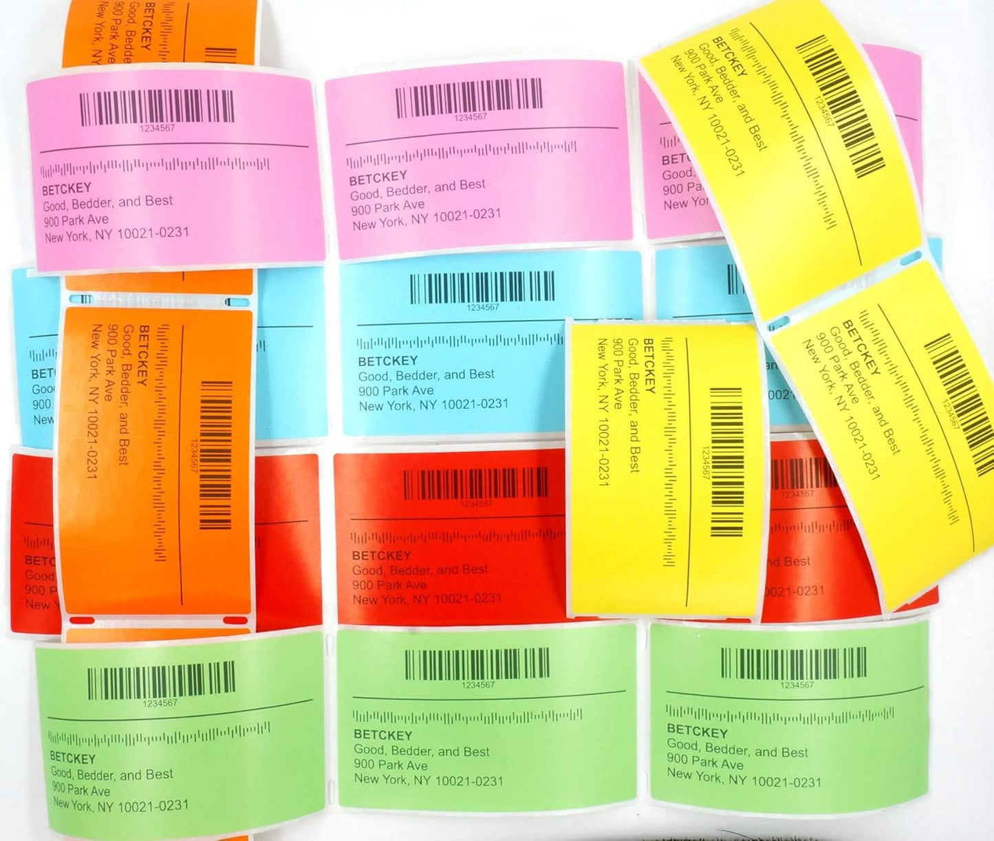 BETCKEY - Compatible DYMO 30334 (2-1/4" x 1-1/4") Medium Multipurpose Barcode/FNSKU Labels - Compatible with Rollo, DYMO Labelwriter 450, 4XL & Zebra Desktop Printers[1000 Labels, Red]