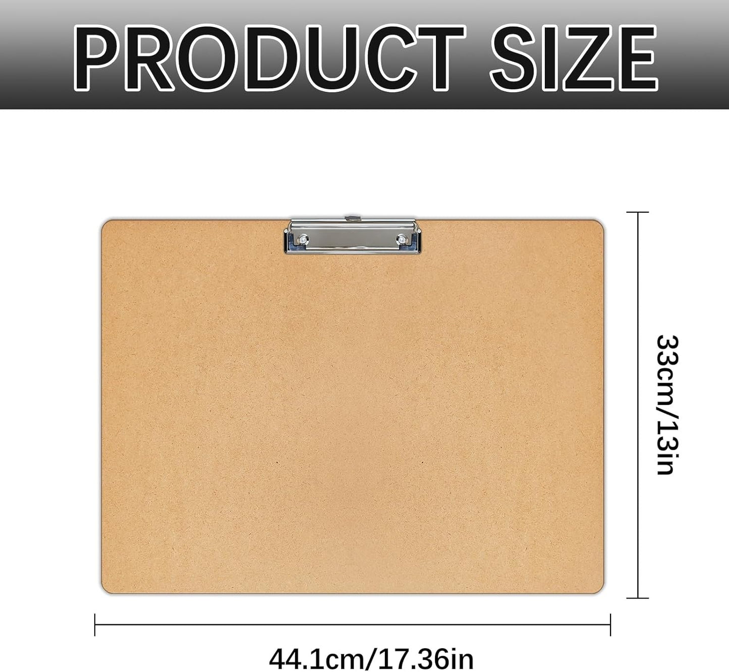Extra Large 11x17 clipboard, Wood Cleats with Low Profile Clips for Drawing, Sketching, and Art Boards, Horizontal Wood Lapping, Landscape Layout (3mm Thickness (1Pack11x17 Clipboard)