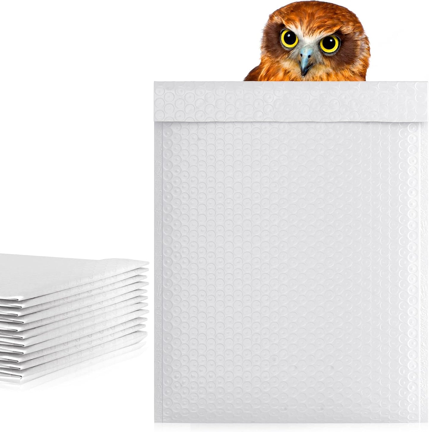 White Poly Bubble Mailers Self Seal, 12.5 x 18 Inch. Pack of 1000 Bubble Packaging Envelopes for Shipping. Durable Padded Envelopes Waterproof. Self Seal Padded Mailers. Shipping Packages