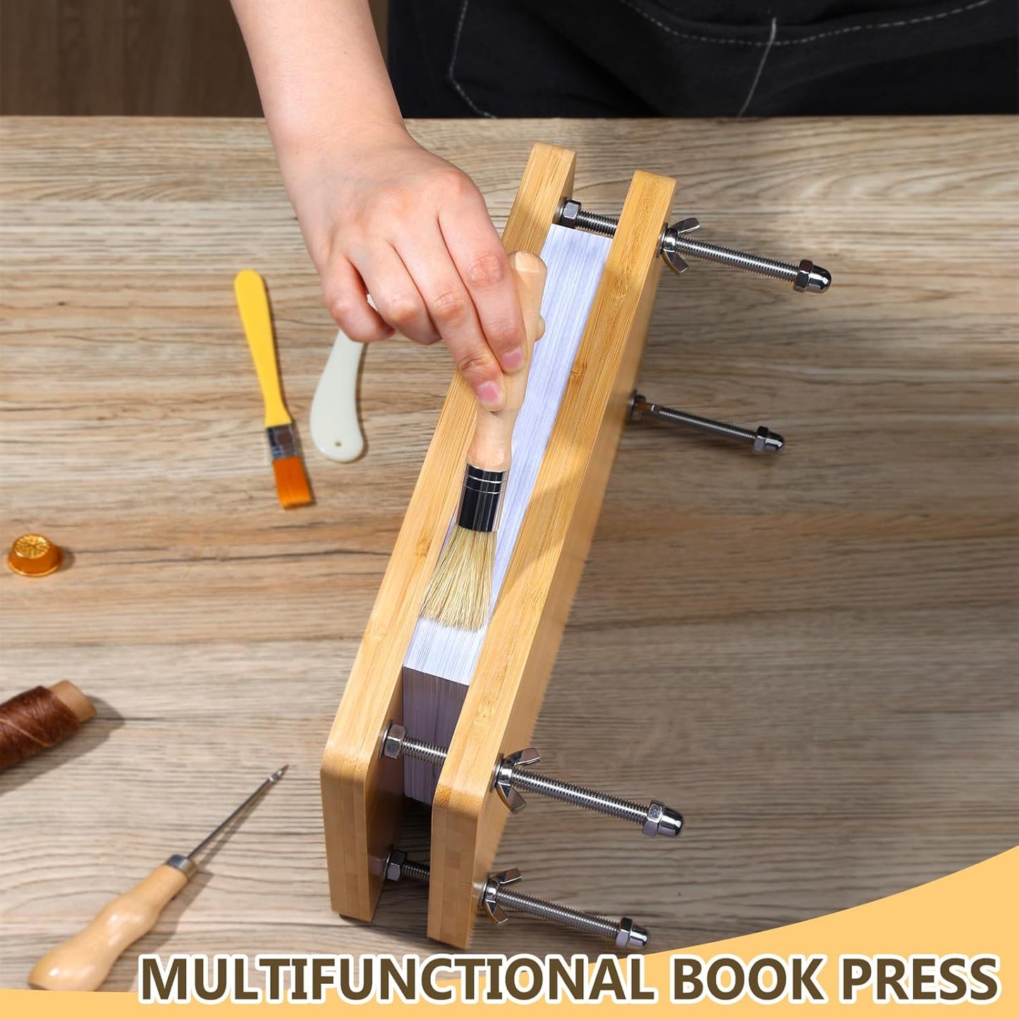 ZMAAGG Book Press, Portable Book Binding Press, Books Binding Machine, 11.8x7.6 Inch Paper Press for Craft Enthusiasts