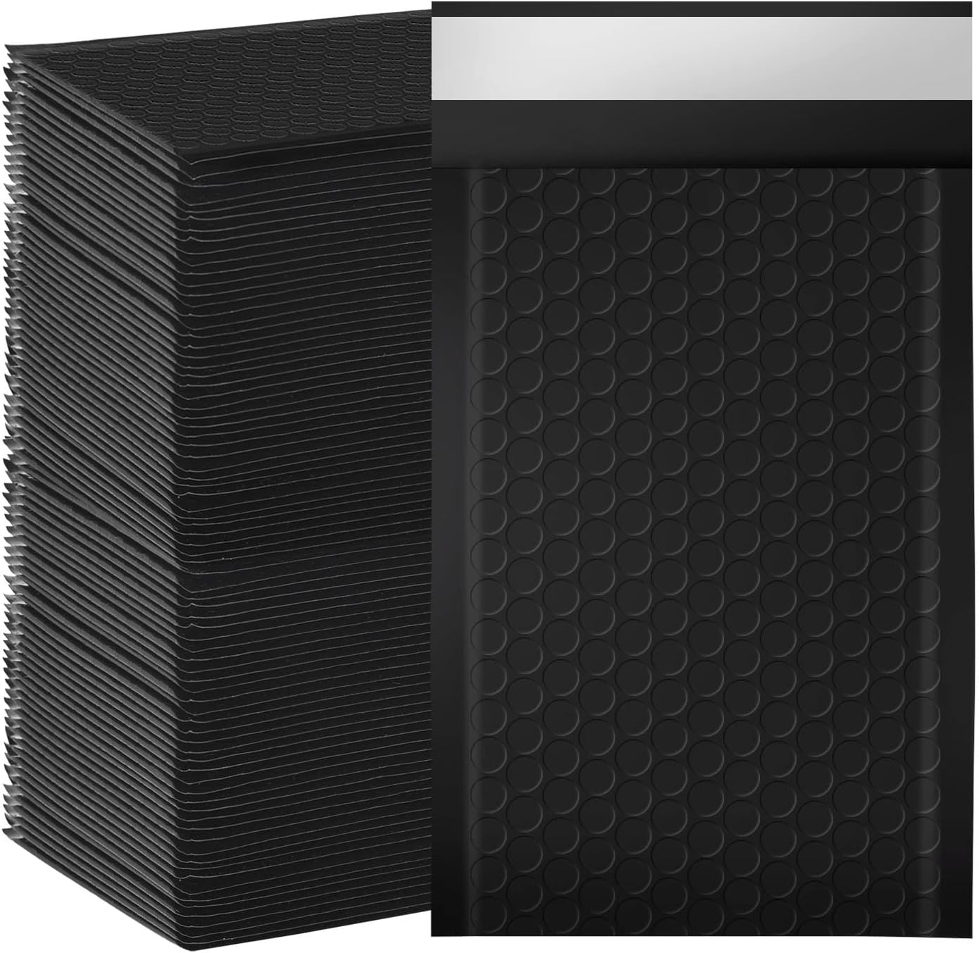 Bubble Mailers, 4x7 Inch Padded Bubble Mailers Pack of 100 Bubble Envelopes Opaque Self Seal Adhesive Waterproof Bags for Shipping and Packaging (Black, 4x7-100Pc)