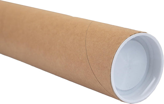 MagicWater Supply Mailing Tube - 2 in x 18 in - Kraft - 1 Pack - for Shipping and Storage of Posters, Arts, Crafts, and Documents