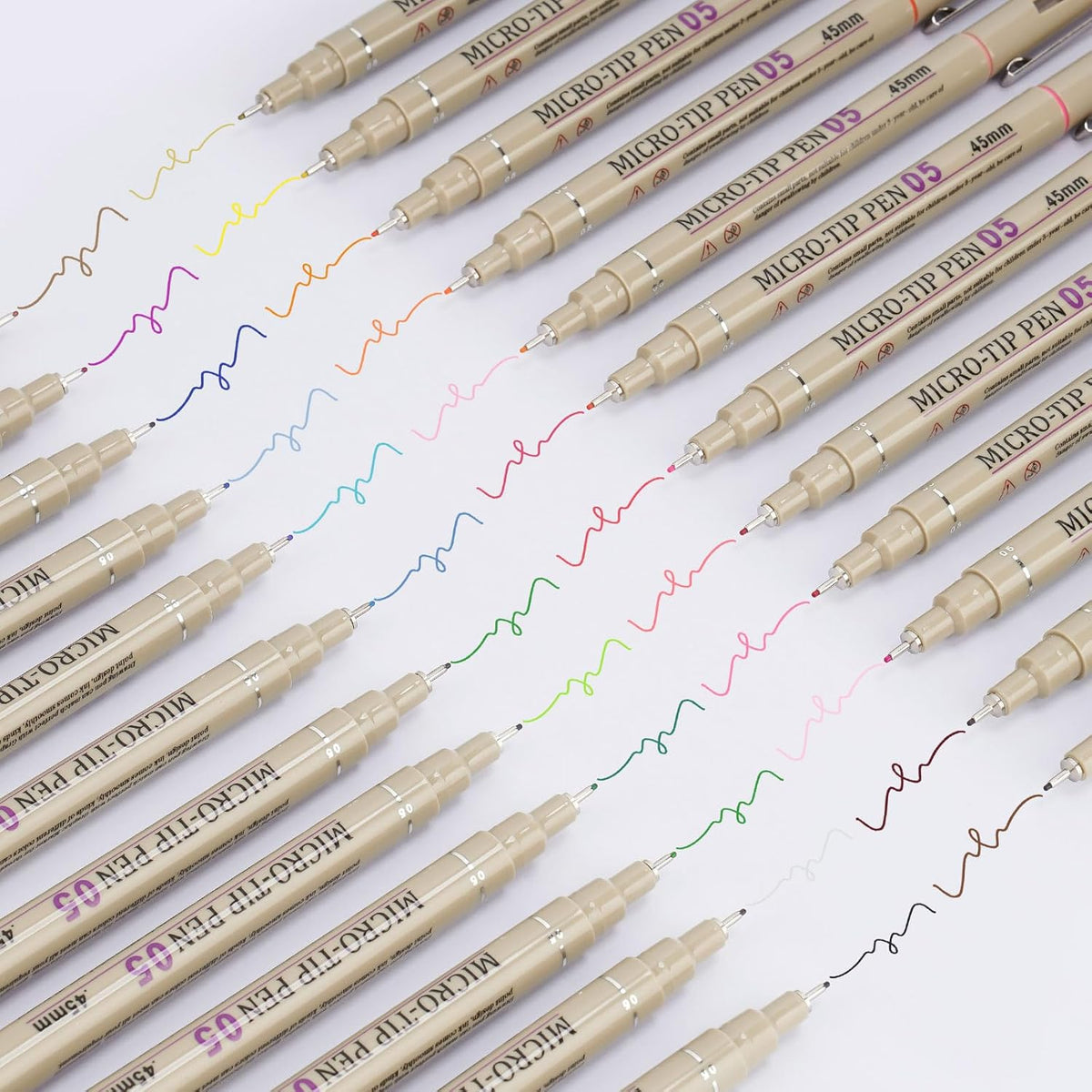 [24 Colors] 05 Micro, Fineliner Pen Set Ink, Fine Point Pen,Multi-liner, Sketching, Anime,Artist Illustrating/Technical Drawing, Office Documents…