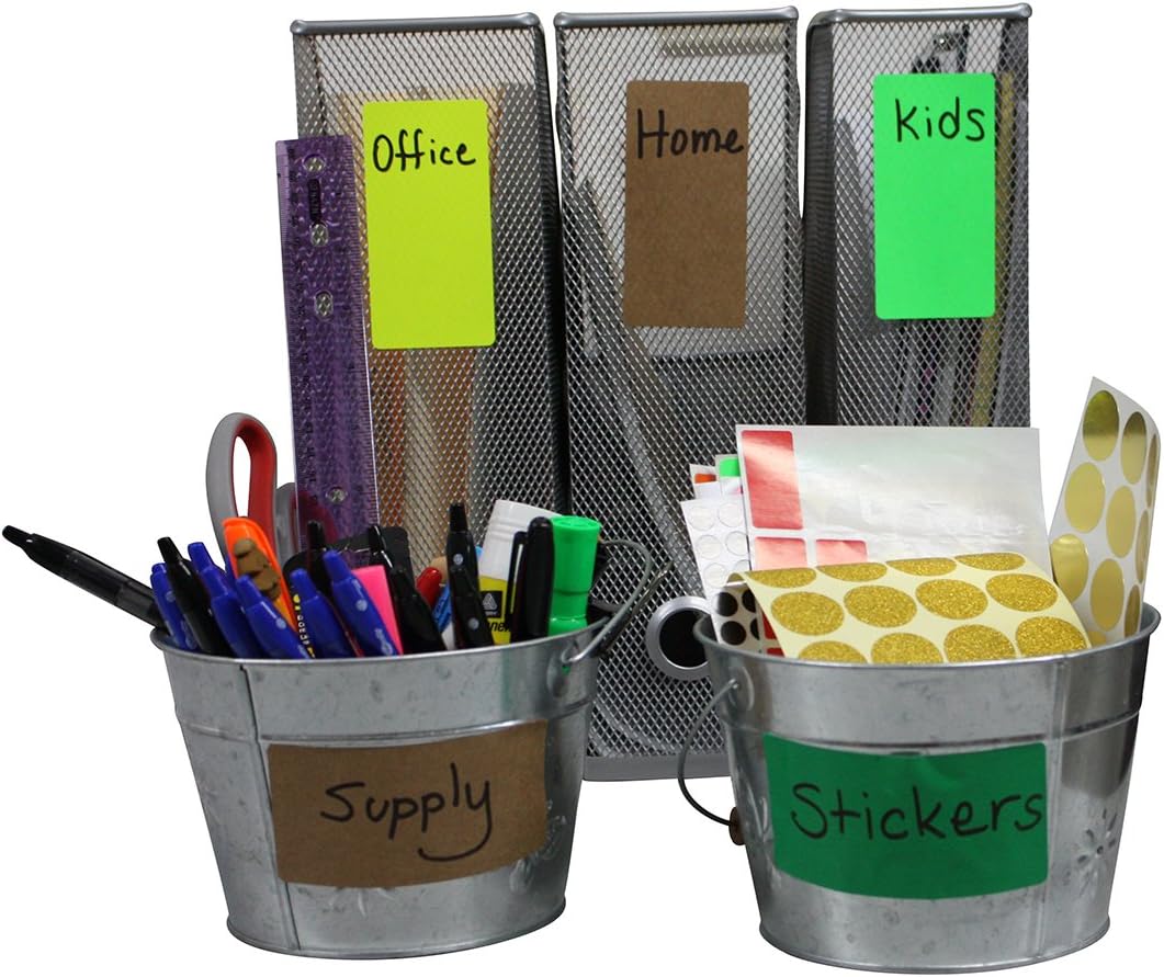 Royal Green Rectangular Colored Label Stickers 4x2 inch (7.5cm x 2.5cm) Brown Label Roll - 250 Pack