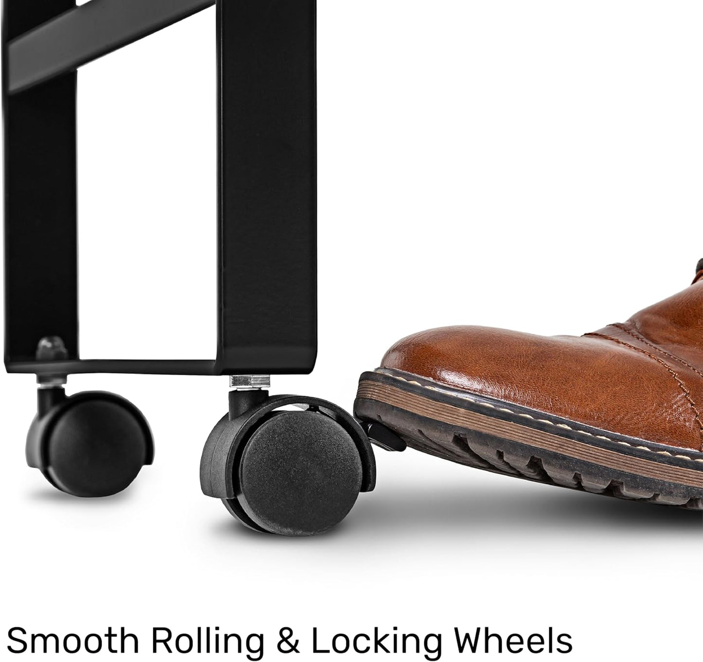 Line Leader 16-Device Mobile Charging Station | Steel Rolling Cart for Laptops, Tablets, & Chromebooks | Open Design with Dividers & UL-Certified Surge Protection | Portable Charging Stand (Black)