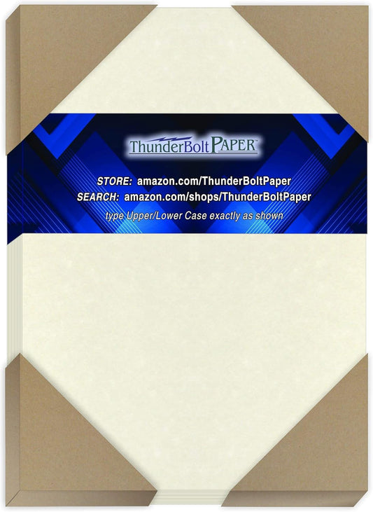150 White Parchment 65lb Cover Weight Paper - 4.5" X 6.5" (4.5X6.5 Inches) Between 4X6 and 5X7 Invitation Size - Printable Cardstock Colored Sheets Old Parchment Semblance
