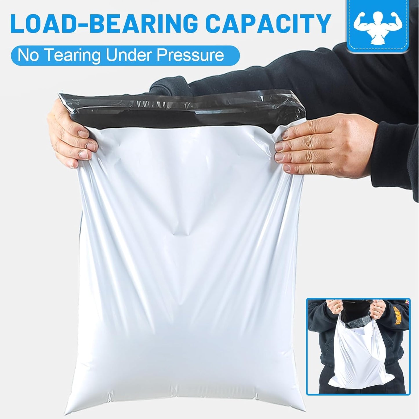 Poly Mailers Shipping Bags 10x13 inch 600 Pack Packaging Clothes Polymailers Envelopes Mailing Mailer Package Polymailer Small Business Supplies Clothing Bag Polybags Packing White