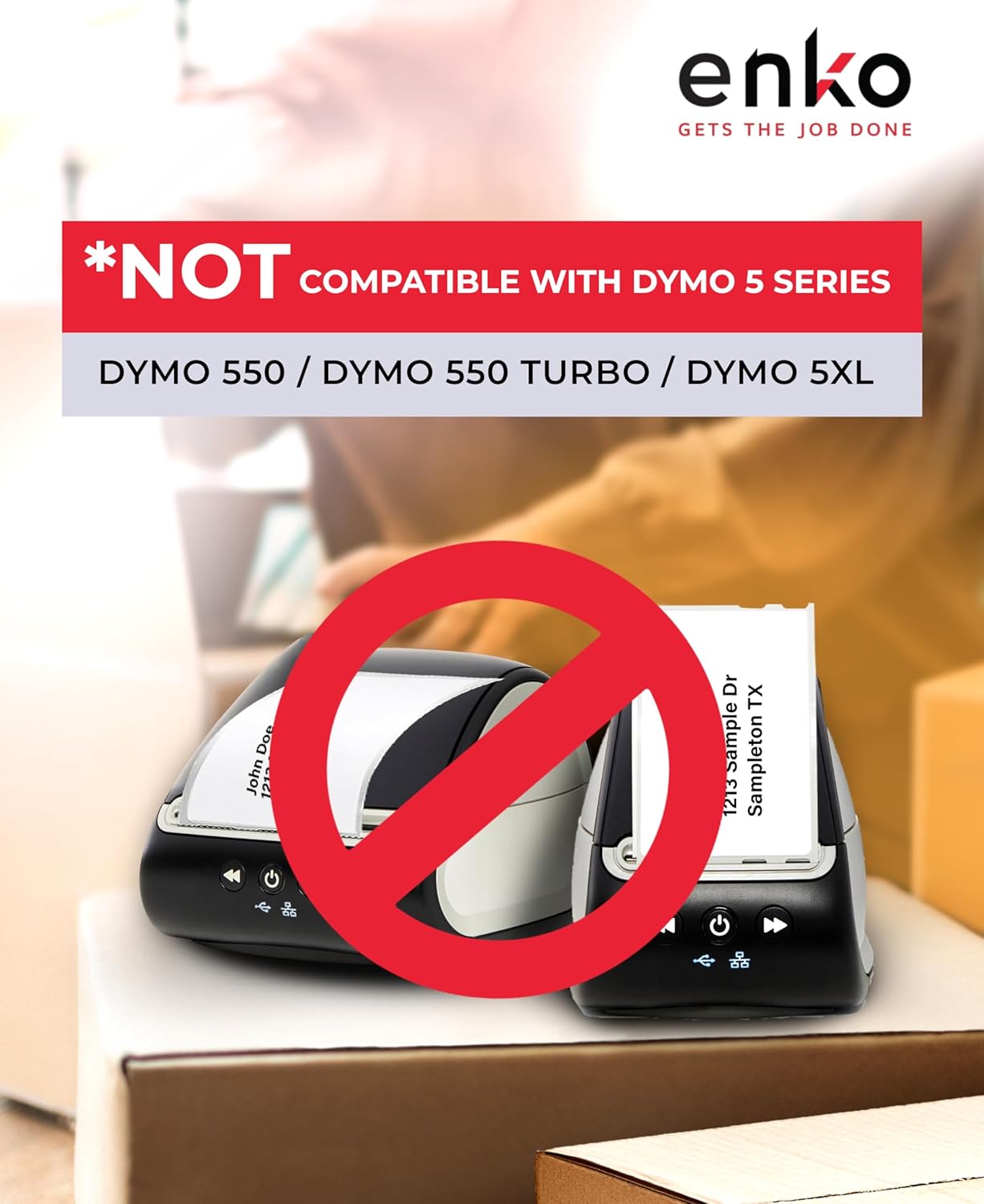 enKo (24 Rolls, 7,200 Labels) Address, Shipping & Barcode Labels 30256 (2-5/16 x 4") Compatible for Dymo LabelWriter