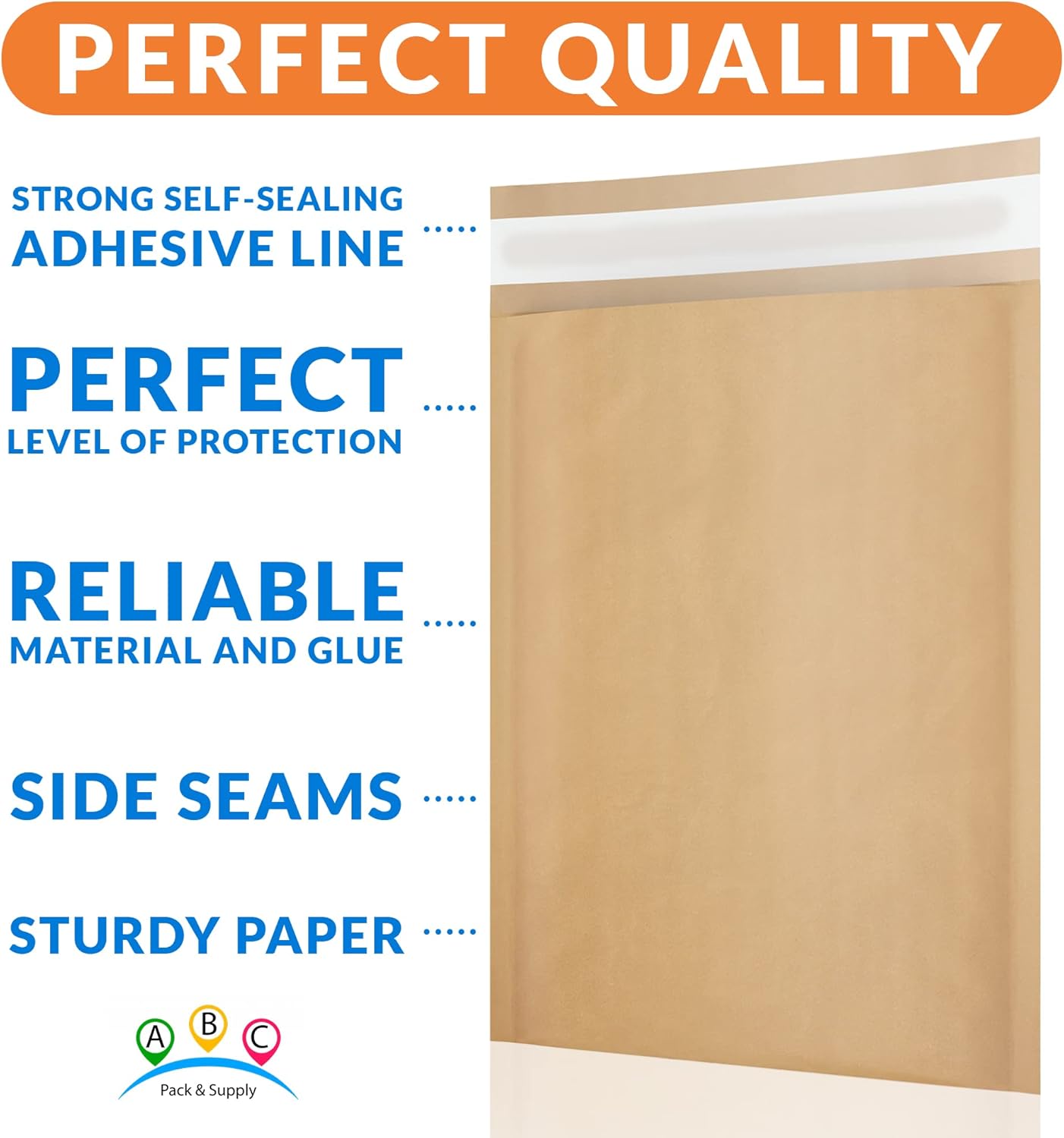 ABC PACK & SUPPLY Brown Kraft Bubble Mailer Envelopes, 12.5 x 18 Inches. 100 Pack Mail Padded Envelopes Self Seal. Kraft Bubble Mailers. Tear-Resistant Mailing Envelope Padded. Sturdy Paper Mailer
